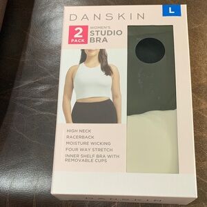 Danskin Women's Studio Bra 2-Pack - Black and Cream